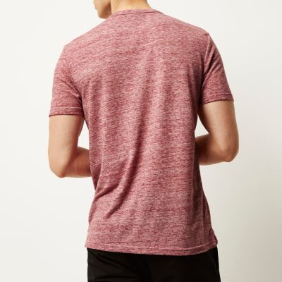 Red textured t-shirt